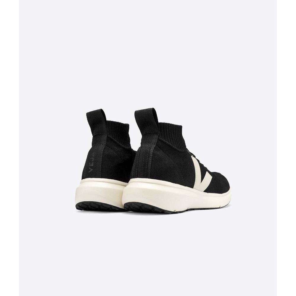 Veja V-KNIT RICK OWENS MID Men's Shoes Black | NZ 288AHK